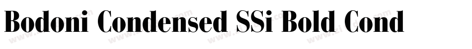 Bodoni Condensed SSi Bold Condensed字体转换